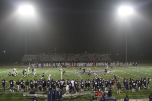 PHOTO COURTESY | Jake GrubmanA photo of Jess Dow Field during Owls Football’s lone night game of the season , a 44-0 loss to Assumption. 