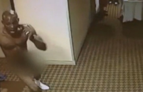 Rapper DMX running naked through a hotel lsat week.