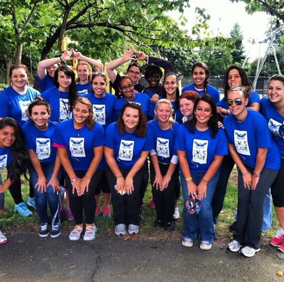 Delta Phi Epsilon sorority participating in this year's Day of Service