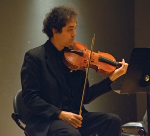 Yaroslav Kargin, a gust violinist performing 'Deux Rhapsodies.' Photo Credit, Tyler Korponai.